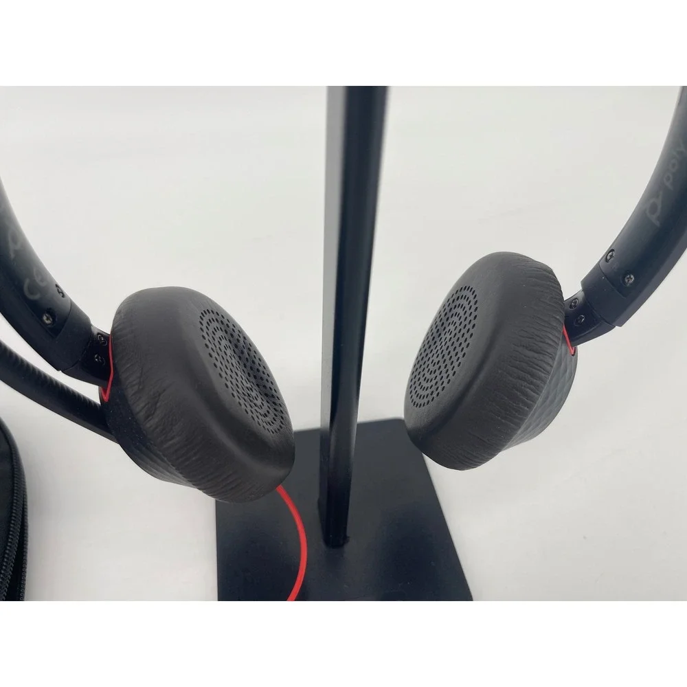 Poly Blackwire 5220 Headset OS Black Red USB-A Wired C5220T Excellent